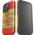 Spain Flag Dark Wood iPhone 16 Pro Max Impact Case